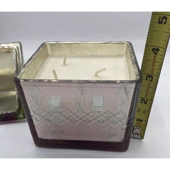 Anthropologie Snowflake House Evergreen & Embers Fragranced Cut Glass Candle - Picture 13 of 16